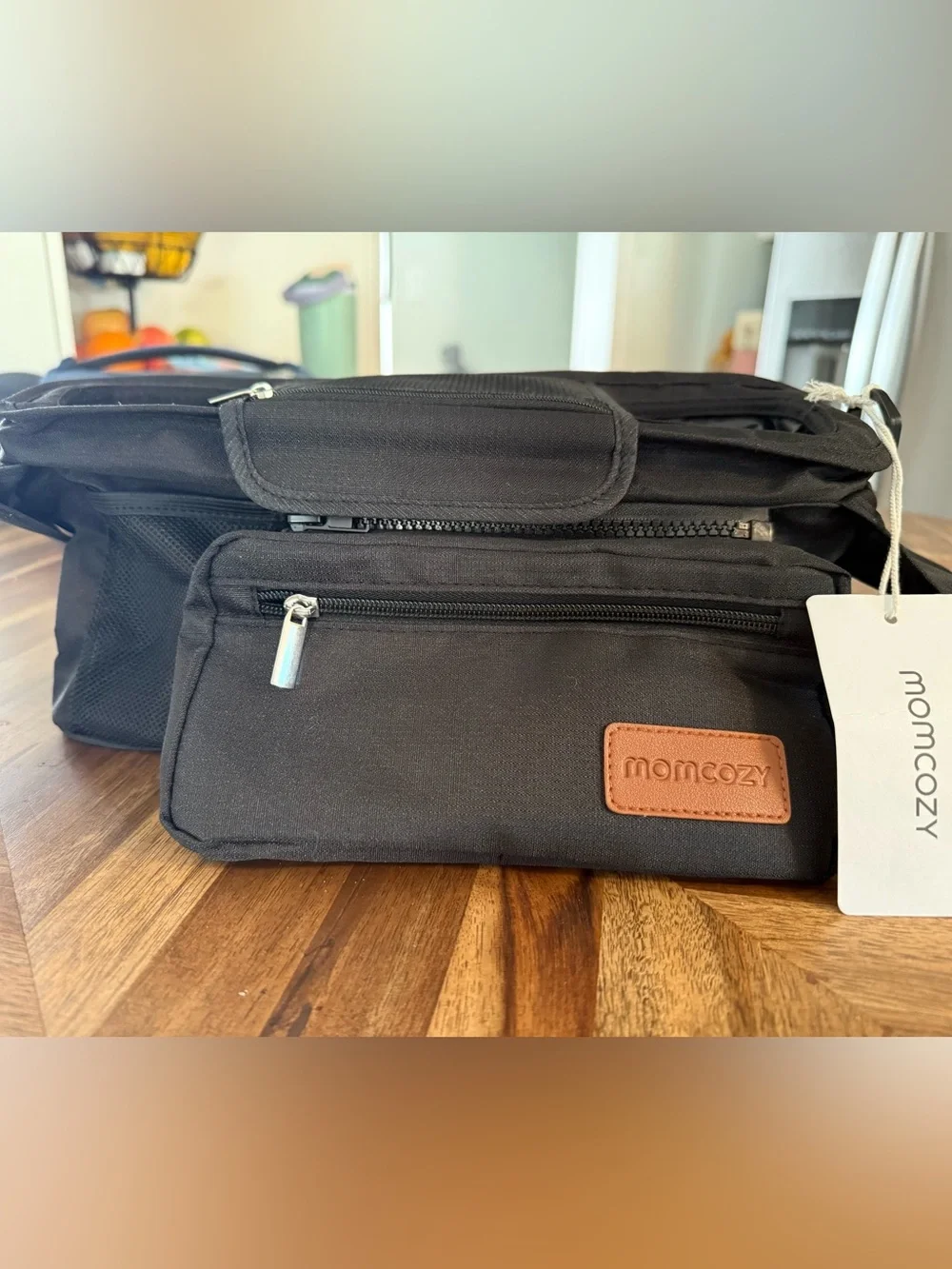 Mom Cozy Black Stroller Organizer Bag